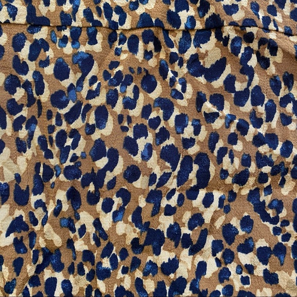 Zara Leopard Peplum Top L Wrap Blouse TRF - Picture 5 of 6